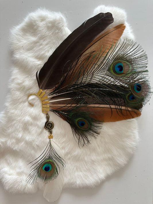 Earcuff Paon serpent